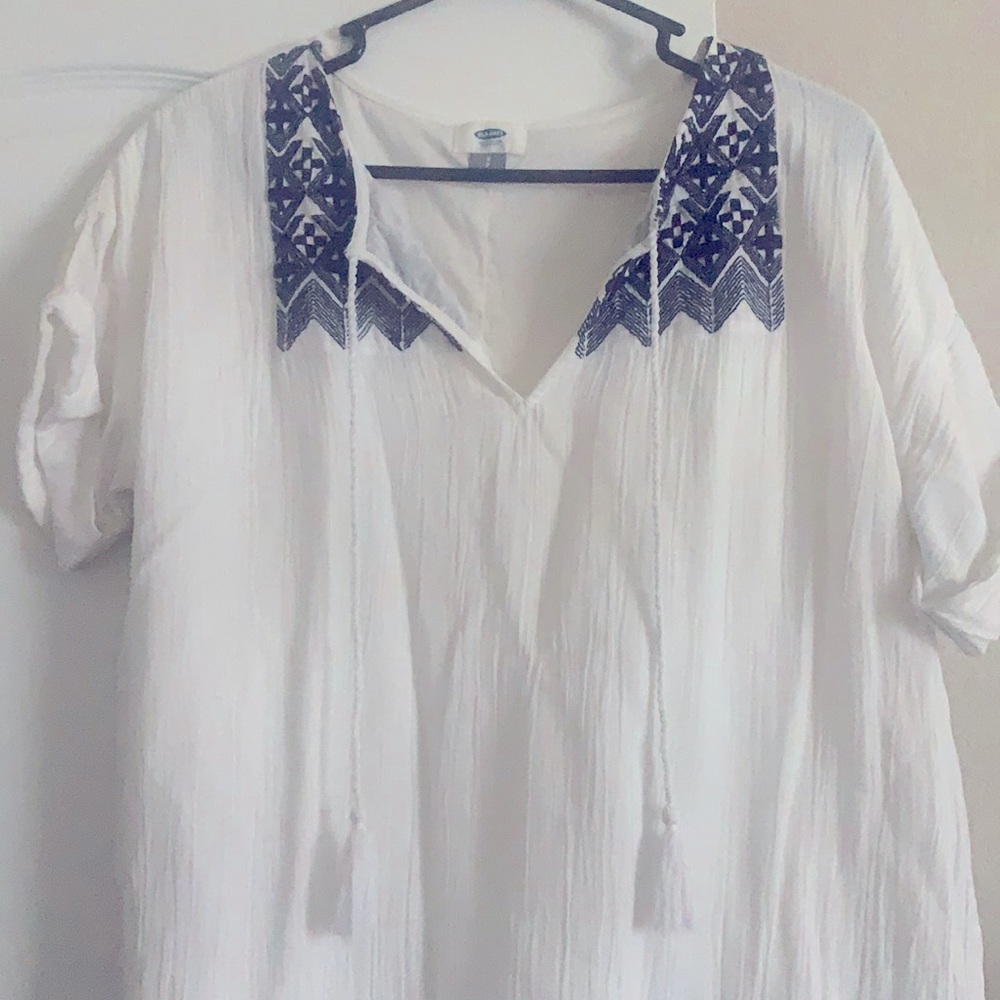 Small Navy embroidered dress/swimsuit cover up